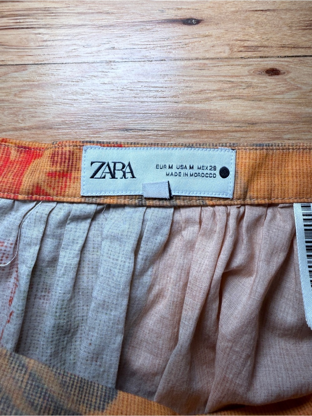 Zara Floral 100% Cotton Printed Floral Midi Skirt - Picture 2 of 7